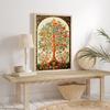 Indischer Lebensbaum Vintage Volkskunst Blühender Baum Böhmische Kunst Poster Leinwandmalerei Wanddrucke Bild für Zimmer Heimdekor