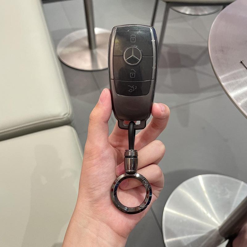 Transparent Key Cover for Mercedes E300L/E350EL/2024 GLE450/B200 with Large G Buckle
