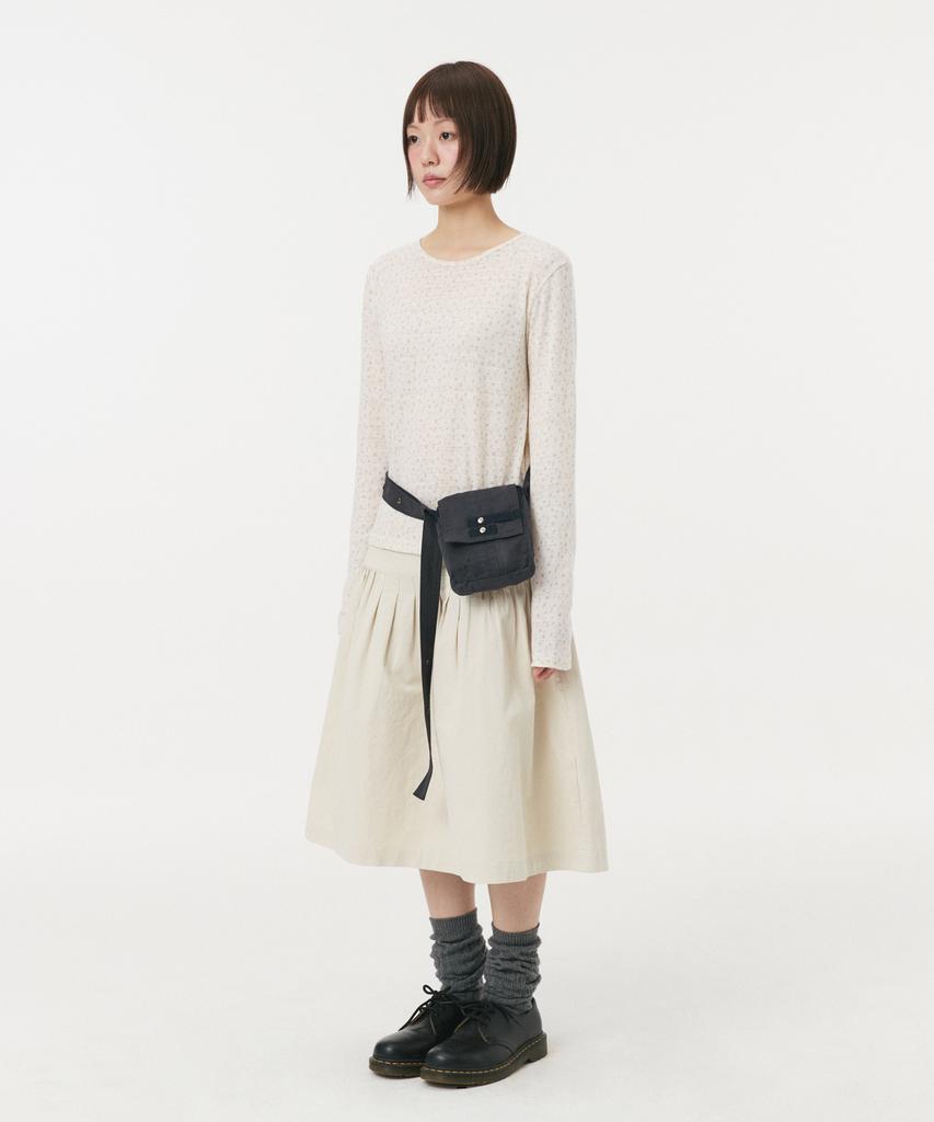 Ohesio Key Patterned Long Sleeve, Ivory