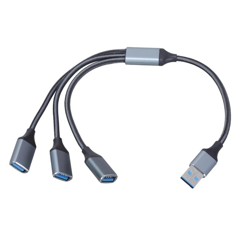 Cavo Sdoppiatore USB USB2.0 Maschio a 3 Porte Femmina Cavo Estensore Multiplo per Porta USB per Trasferimento Dati Ricarica di Alimentazione