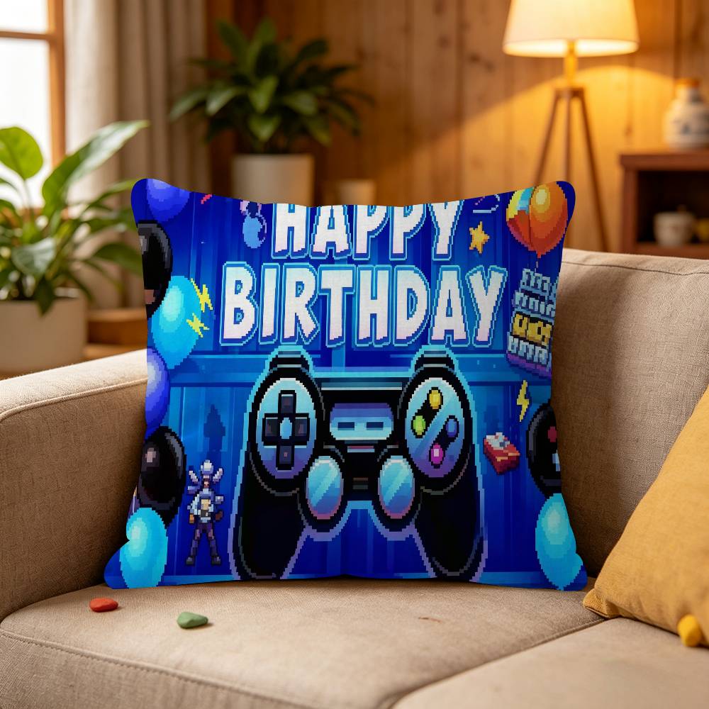 Gamepad Game On Level Up Gaming Theme Cushion Cover Decorative Pillow Sofa Home Decor Case Pillow Cases
