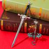 Sword-Shaped Weapon Model Metal Bookmark With Double-Winged Dragon Pendant Book Lovers Reading Accessories Birthday Gift
