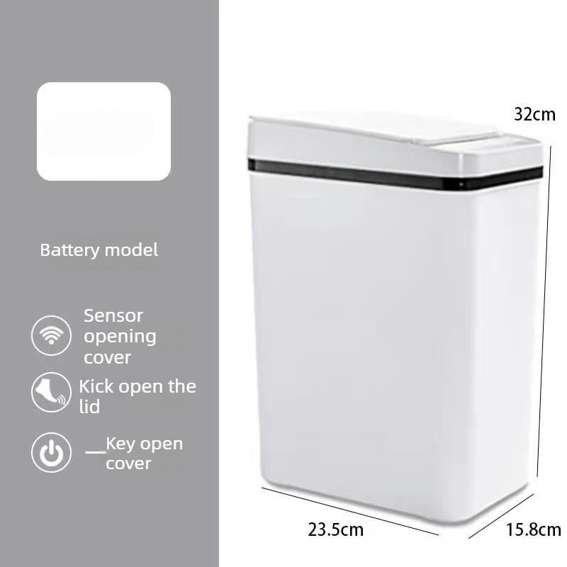 12L Automatic Sensor Trash Can Touchless Infrared Motion Sensor Smart Trash Can for Kitchen Bathroom Waterproof Wastebasket