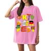 Women's Casual Short Sleeve T-Shirt Oktoberfest Letter Print Loose Fit Lightweight Summer Top Pullover Tee