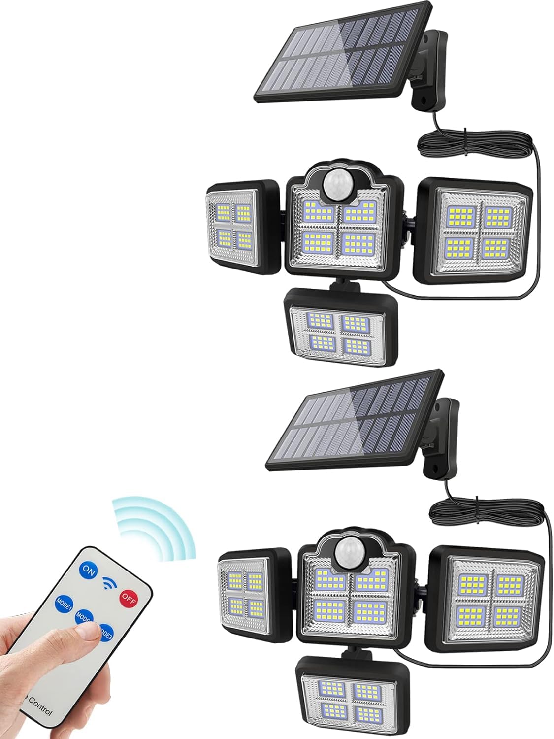 

Solar Light, Outdoor, Waterproof, Sensor Light, Separate Type, CTDZLED [396 LEDs, 4 Bulbs, 2500 Lumens, 5M Extension Cord], Motion Sensor Light,