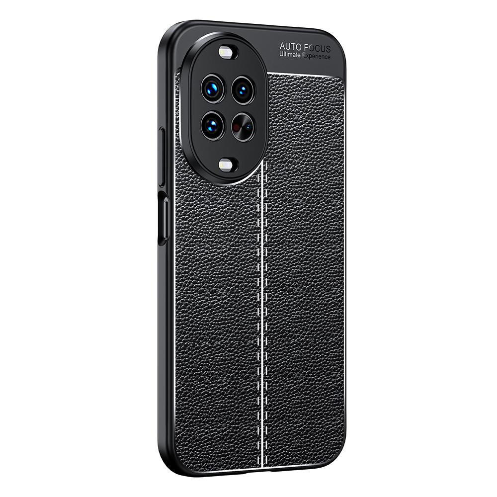For Huawei nova 14 Pro 5G Case Litchi Texture TPU Flexible Phone Cover, Black
