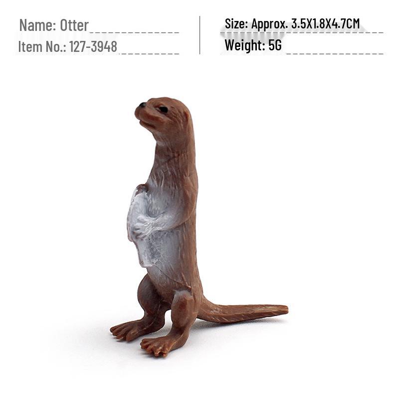 Wildtier-Modellset für Kinder: Rentier, Polarfuchs, Braunbär, Luchs, Biber, Weißkopfseeadler, Malaiischer Tapir