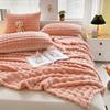 Luxury Coral Fleece Blankets for Beds Faux Fur Throw Blanket Warm Soft Thin Sofa Cover Bedroom Bubble Shaped Plaid Cover Blanket