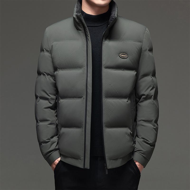Embossed Graphene Heat Storage New National Standard Duck Down Jacket Autumn and Winter New Men's Windproof Stand Collar Down Jacket