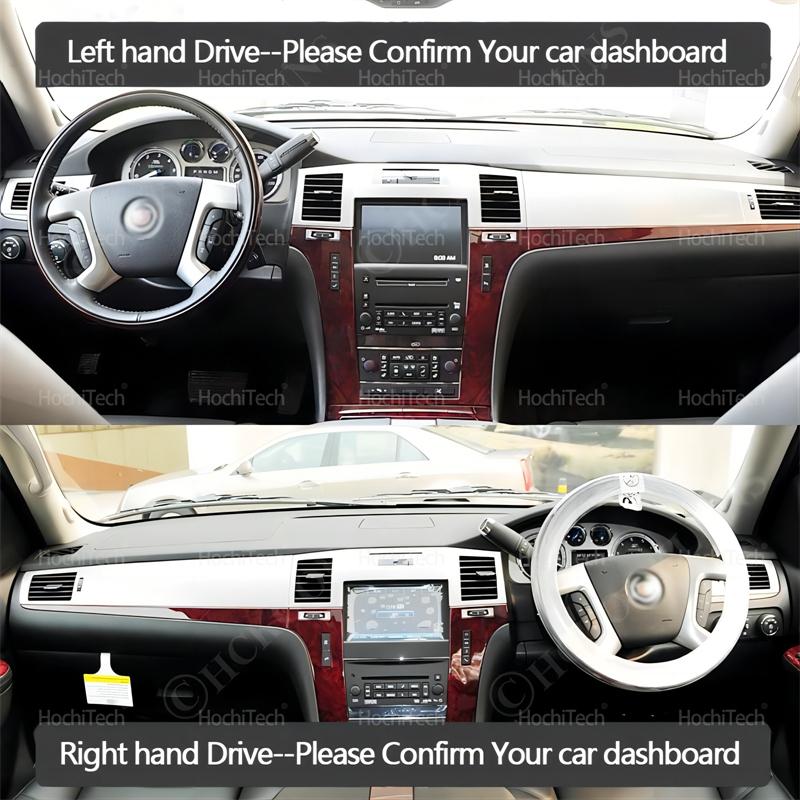 Suede Leather Dashmat Dash Mat Cover Dashboard Pad Sunshade Carpet Accessories for Cadillac Escalade EXT 3Gen 2007-2014