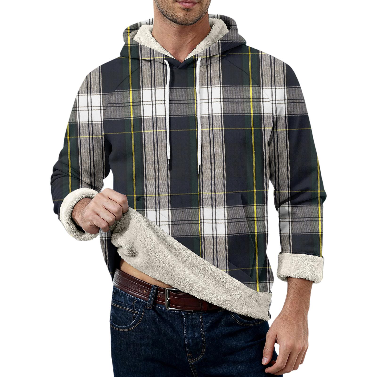 

Мужская повседневная флисовая толстовка с длинным рукавом и карманами XXL