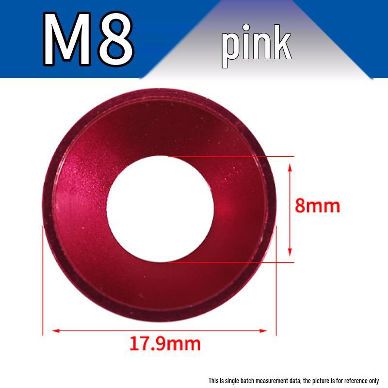 Colored CNC Anodized Aluminum Alloy Countersunk Washers for Computer Cases and Toy Models - M2 M3 M5 Sizes