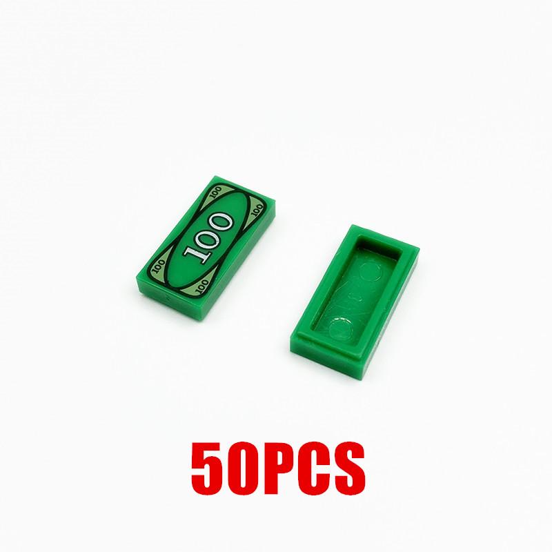 

50 шт., городские аксессуары, строительные блоки, европейская военная плитка с принтом, MOC, кирпичная игрушка для детей, совместимые с друзьями 50PCS-100