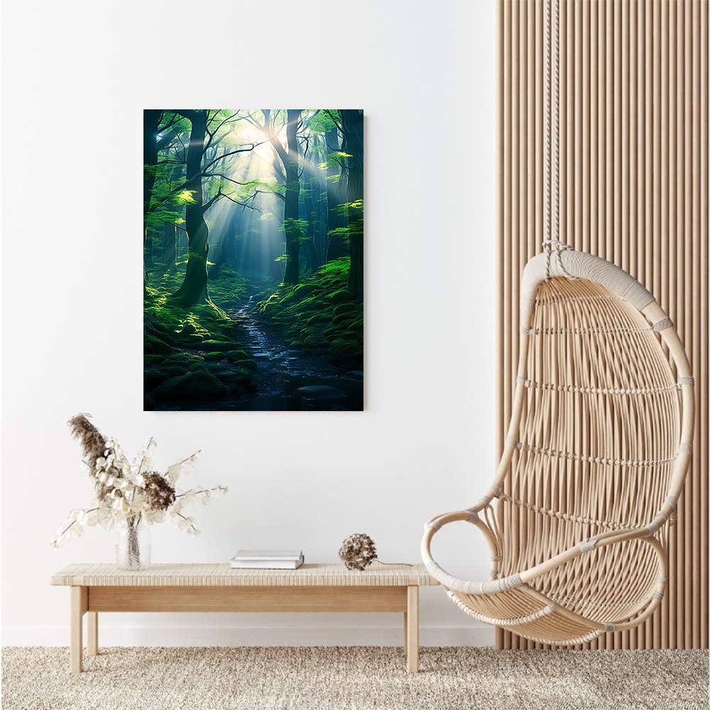 DIY Diamond Painting Green Light In The Forest Cross Stitch Kit Mosaic Art Diamond Painting Full Circle/Square Diamond Home Decoration