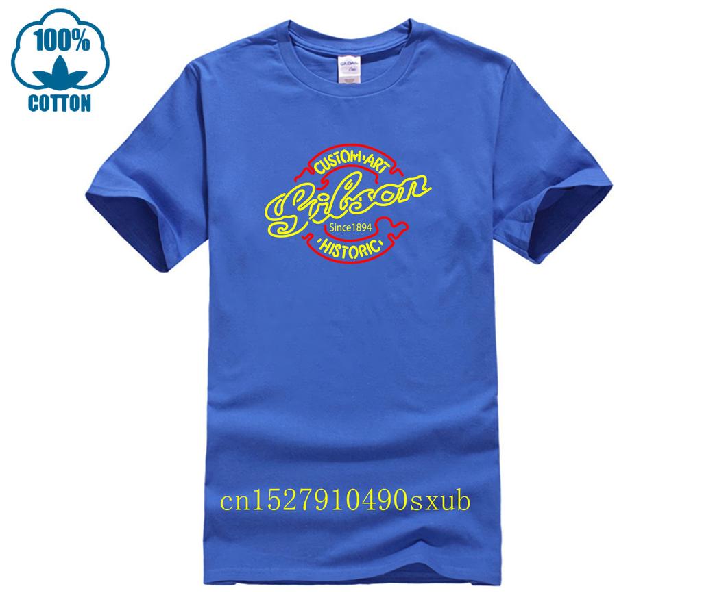Men Tshirt Luxury Brand Gibson T Shirts Men Music Rock Man T Shirt Short Sleeve Tshirt Hip Hop Mens Tee Shirt Tops
