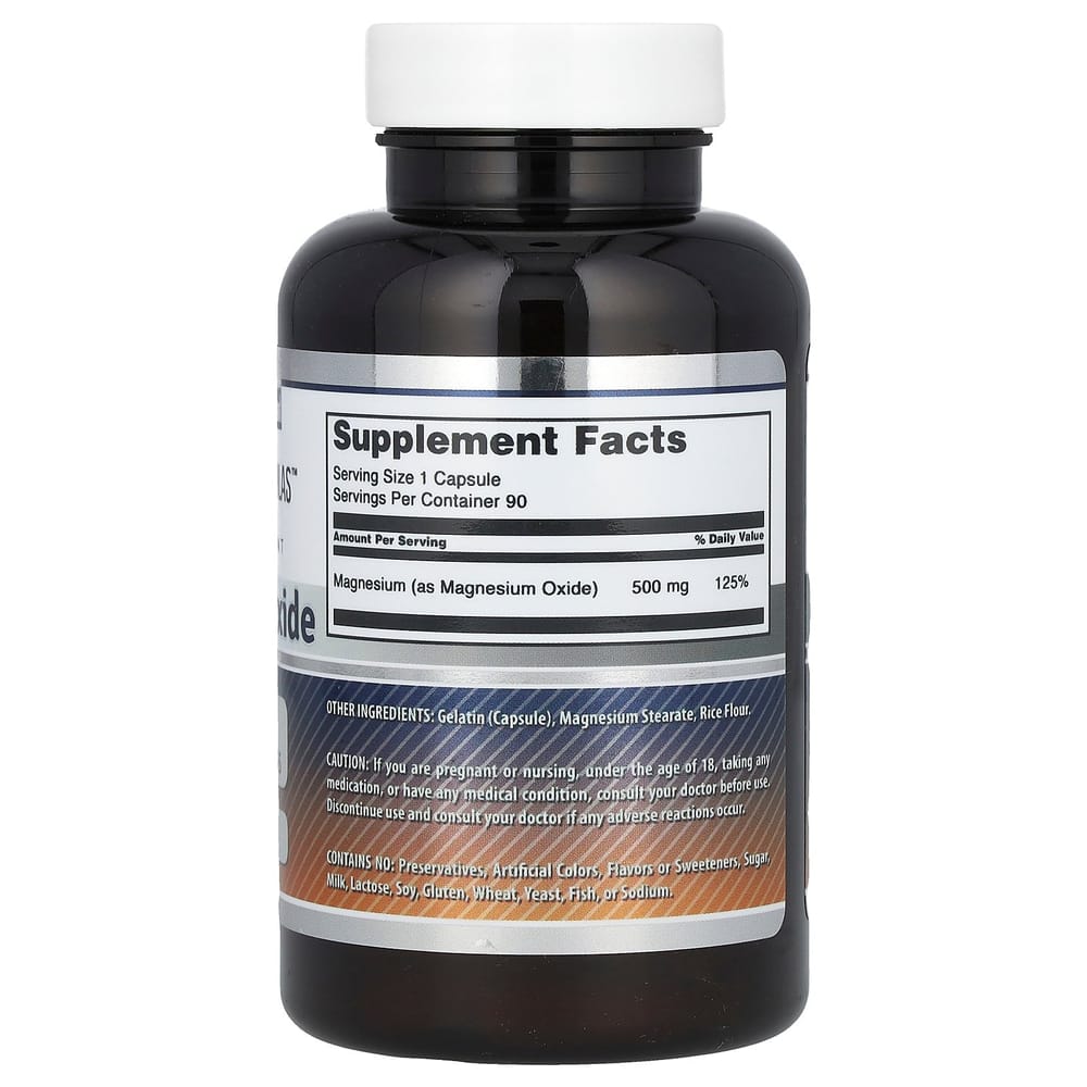 iHerb Magnesium Oxide 500mg Capsules, 90 Count