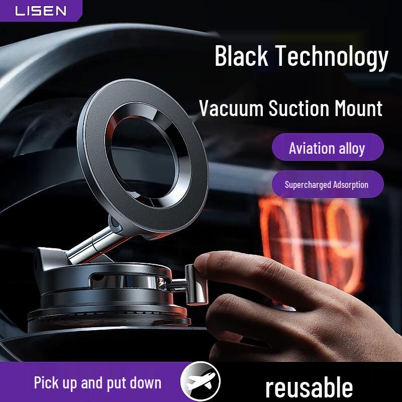 Lisen Magnetic Vacuum Suction Car Phone Holder