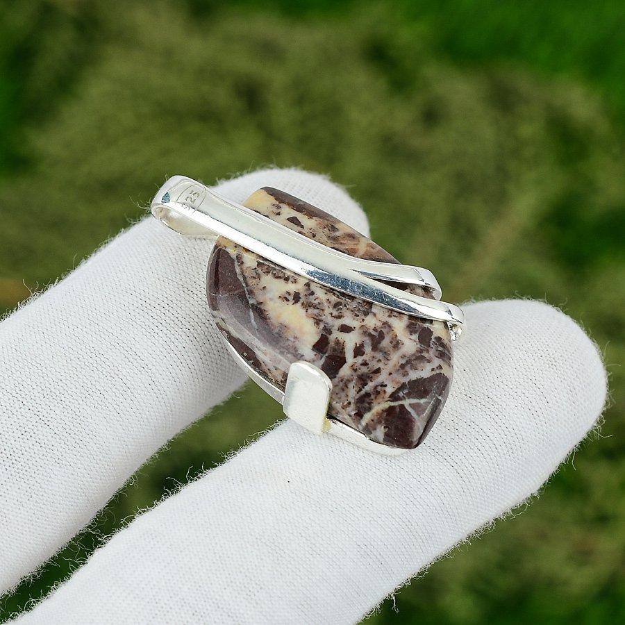 Friendship Day Deal Natural Coconut Jasper Wife Bezel Pendant Jewelry 925 Silver