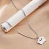 Silver Titanium Steel Variety Little Monster Necklace Trendy Cute Little Ghost Hip Hop Collarbone Chain Fashion Pendant