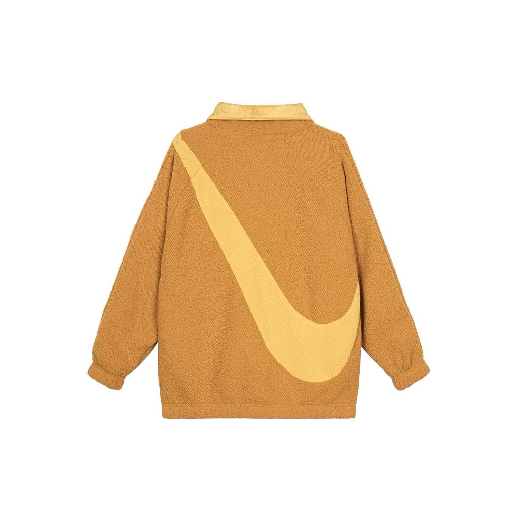 Nike Sportsklær Logo Reversibel Ensfarget Casual Retro Sportsjakke Damejakker Krydret-Gul DC5138-774