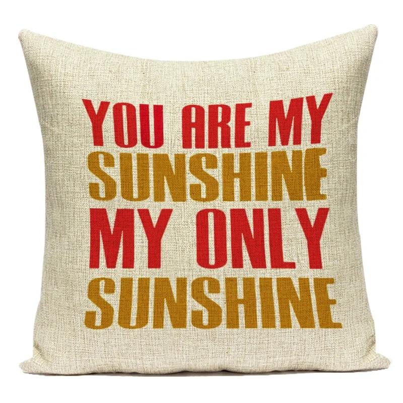 Letter Geometry Print Cushion Cover Decorative Pillow Cover Sofa Bed Car Throw Pillowcase Accessories Sweet Home Textile Decor
