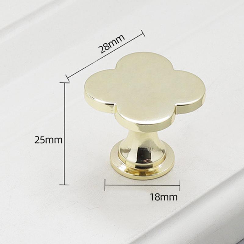 1 Stück vierblättriges Kleeblatt Farbe Einzellochgriff Nordische Luxus einfache Schranktür goldener Griff Zinklegierung