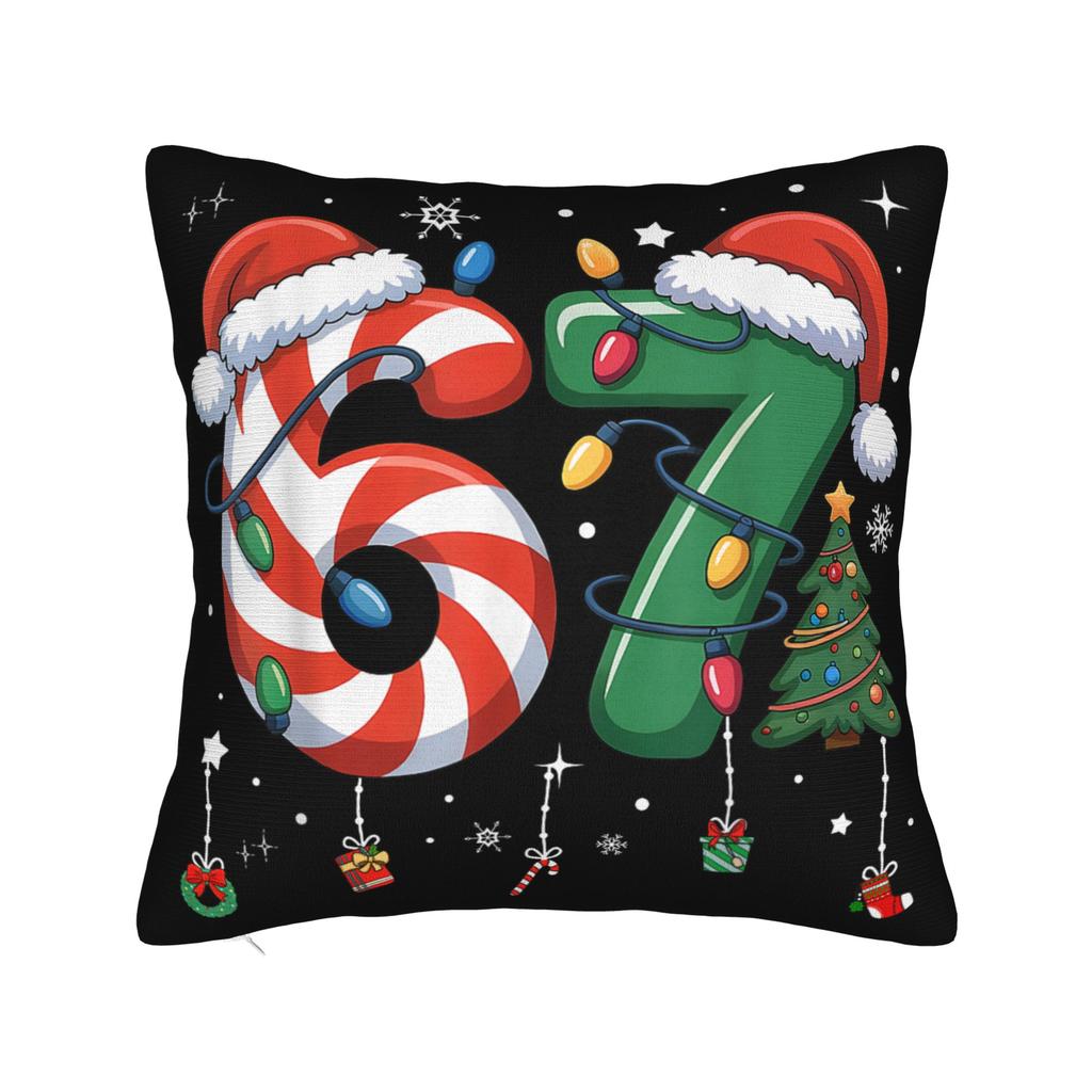 6 7 Christmas 67 Santa  Pillow Cover  Soft Cushion Cover Kawaii Pillow Case For Chair Sofa Home Decor