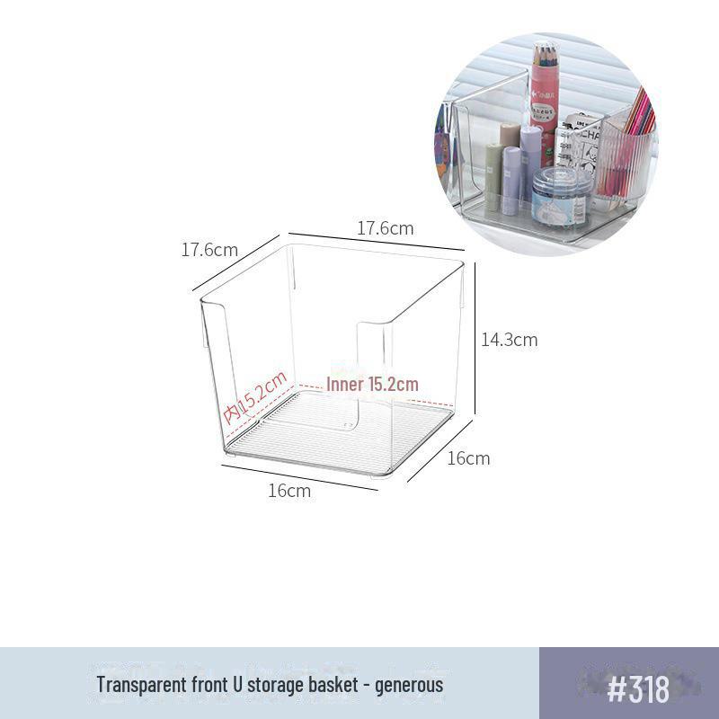 Transparent Acrylic Desktop Storage Box: Rectangular Mirror Cabinet for Cosmetics, Stationery, or Kitchen Essentials
