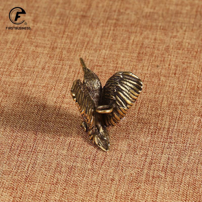Brass Solid Copper Open Wing Mini Eagle Bird Art Model Home Living Room Office Tea House Yoga Room Decor Statues Sculpture Gift