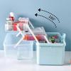 Portable Multi - Layered Medicine Storage Box with Handle - Large Capacity for Household First Aid 25-26s