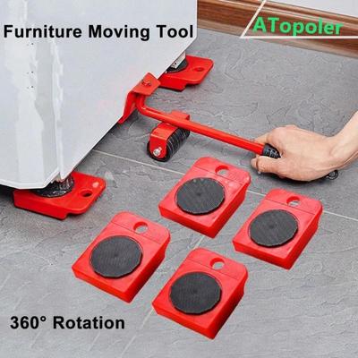 Conjunto de ferramentas para mover móveis, profissional, materiais pesados, rolo de movimento, com barra de roda, dispositivos manuais móveis
