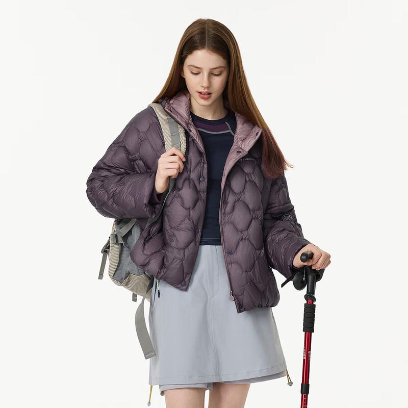 Tanboer Women's Short Hooded Thin Down Jacket TB5330268D