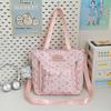 Schoolbag, cherry blossom pink Korean fresh school bag, Japanese princess versatile cute star print backpack, middle and high school backpack