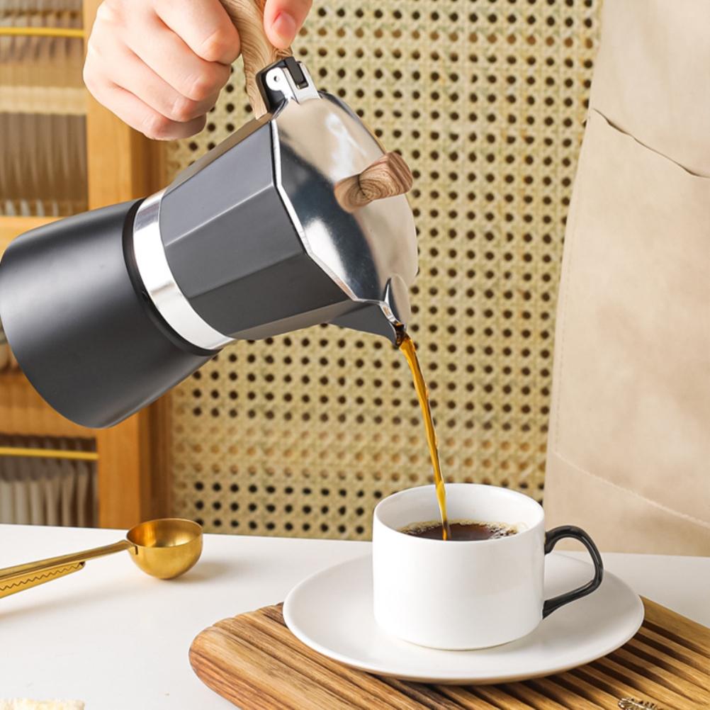 150ML 300ML Portable Aluminum Italian Style Espresso Maker Moka Pot Coffee Maker Household Mocha Cold Extract Pot for