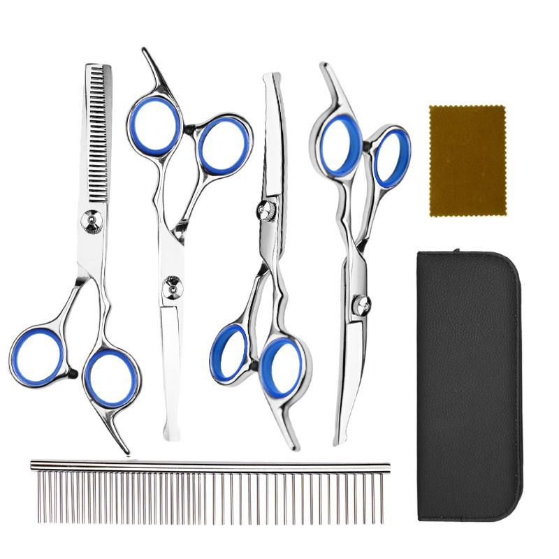 Professional Stainless Steel Pet Grooming Scissors - Safe and Anti-Scratch for Cats and Dogs