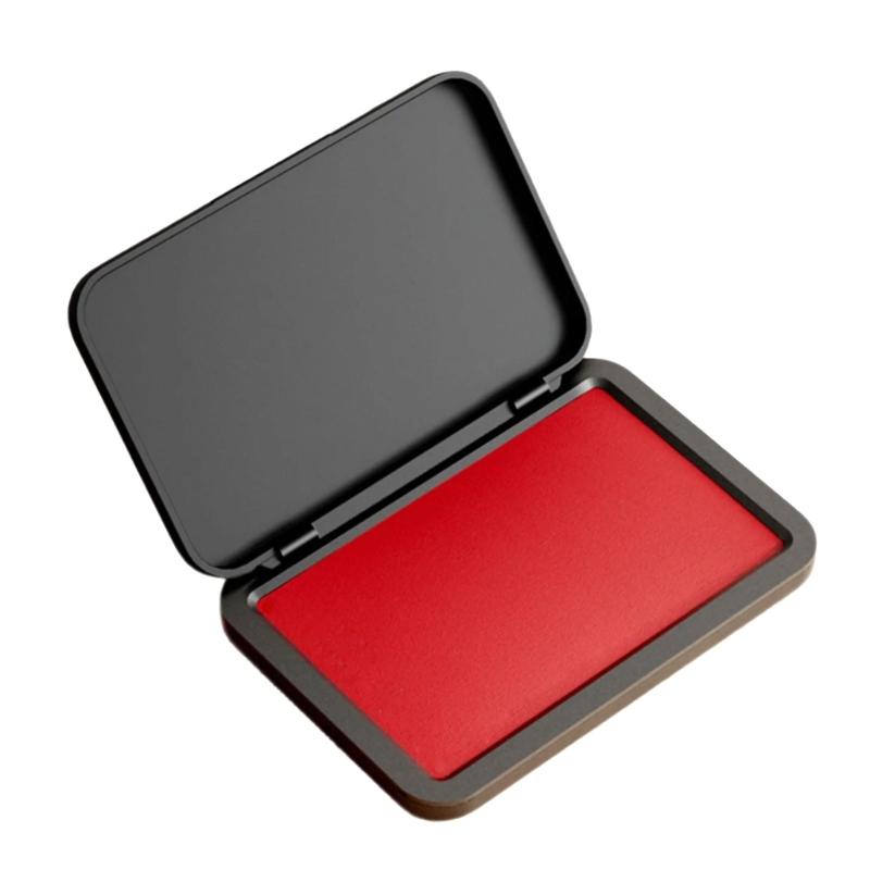 

Multifunctional Business Stamp Inkpad Portable Fingerprint Inks Pad Quick Drying for Financial Contract Checks Document красный