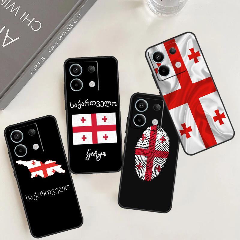 Georgia Flag Case For Redmi Note 13 Pro Note 12 9 10 11 Pro 9S 10S 11S 12S Redmi 9C 10C 12C 13C Cover
