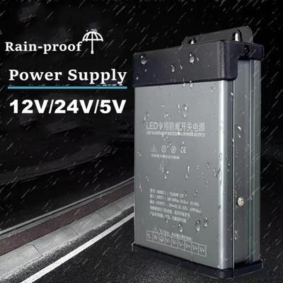 Vodotěsný spínaný napájecí zdroj AC180V-260V na DC 5V/12V/24V/36V/48V Venkovní adaptér 350W 400W 600W SMPS s filtrem