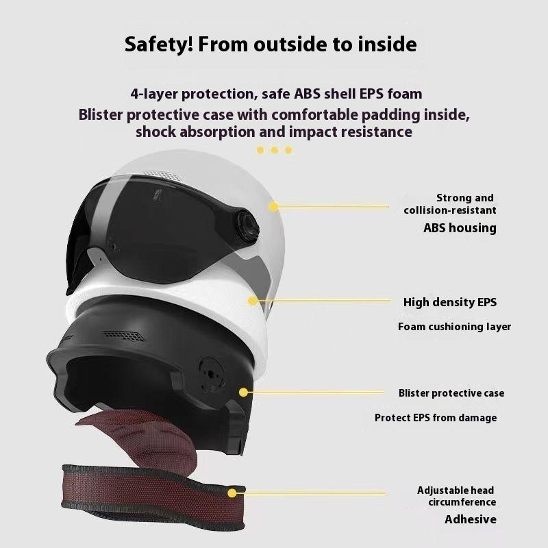 Electric Car Helmet Men and Women Summer Sun Protection Cute Light Drop Adjustable Battery Car Hat