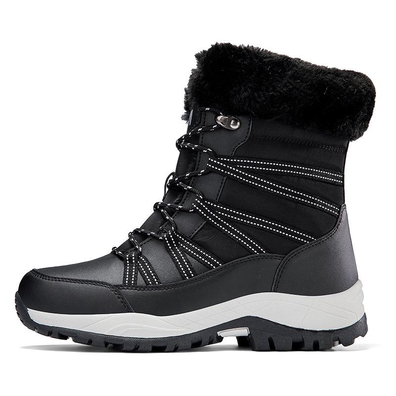 Plus-Size Women's Waterproof Winter Snow Boots, Warm Fleece-Lined, Long Tube Design, Outdoor Sports Fashion.