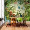3d Stereo Tropical Rainforest Mural Banana Leaf Wallpaper Background Wallpaper Fresco Dining Room Living Room Mural