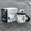 Tasse Designgefühl Souvenirtasse Haushalt niedlich universell Büro Keramik Wasserbecher Frauen mit Deckel