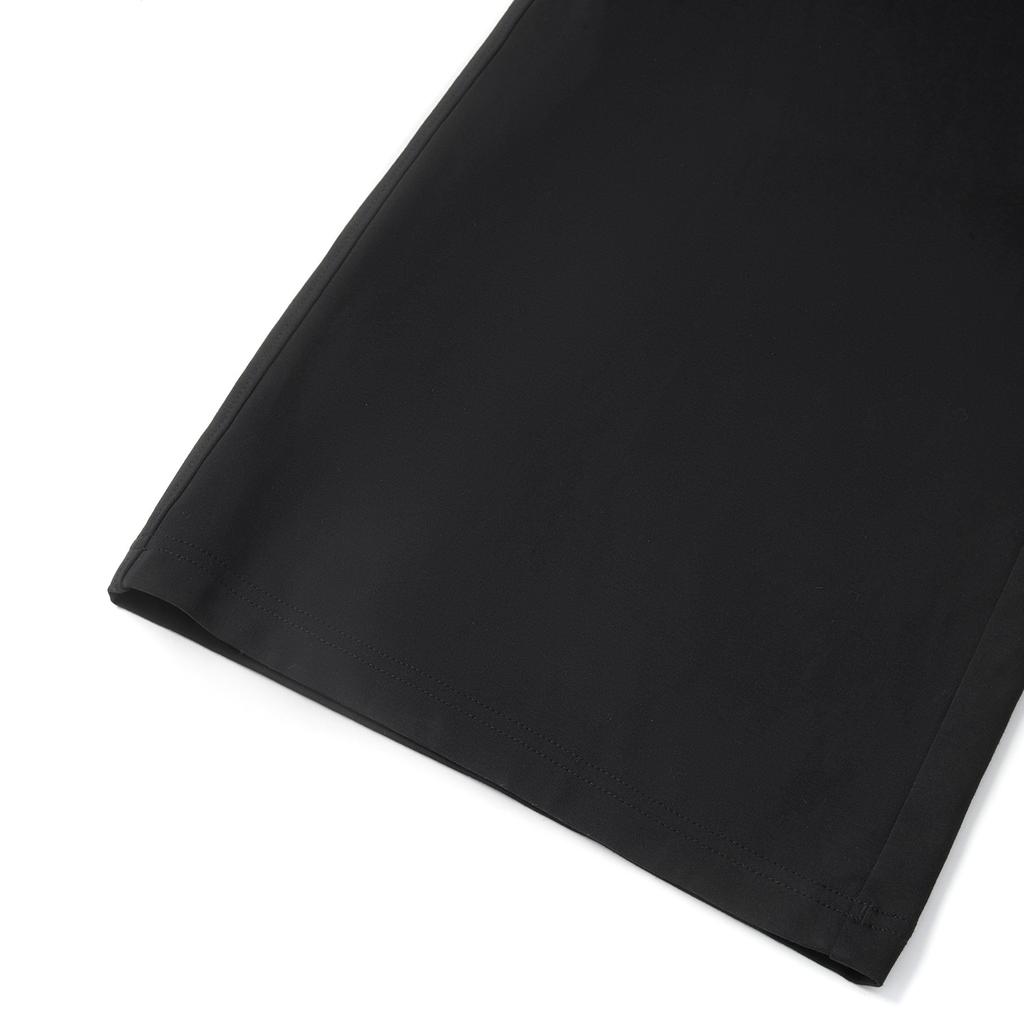 Li Ning Sports Trend Series Solid Color Mid Waist Breathable Versatile Straight Leg Casual Pants Women bottoms Black AKLV200-1