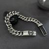 Minority Bracelet Thick Cuban Link Punk Style Skull Bracelet Men Waterproof Anti Tarnish Minimal Jewelry ALN25123248