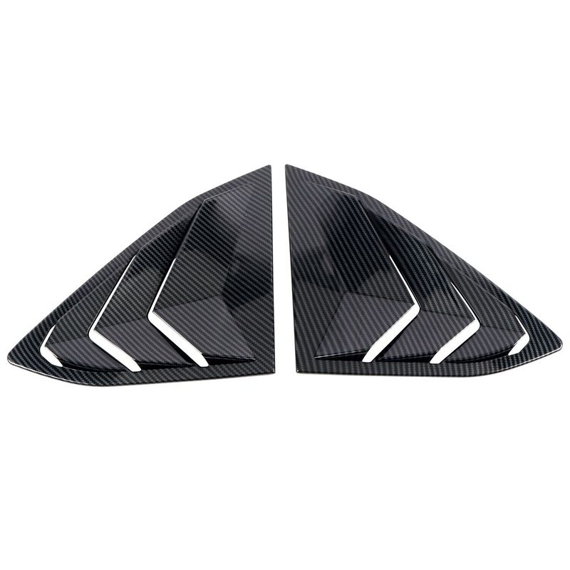Pair Rear Window Side Vent Shutter Louver Cover Trim For Chevrolet Corvette C8 - Car Accessories Auto Parts Carbon Fiber