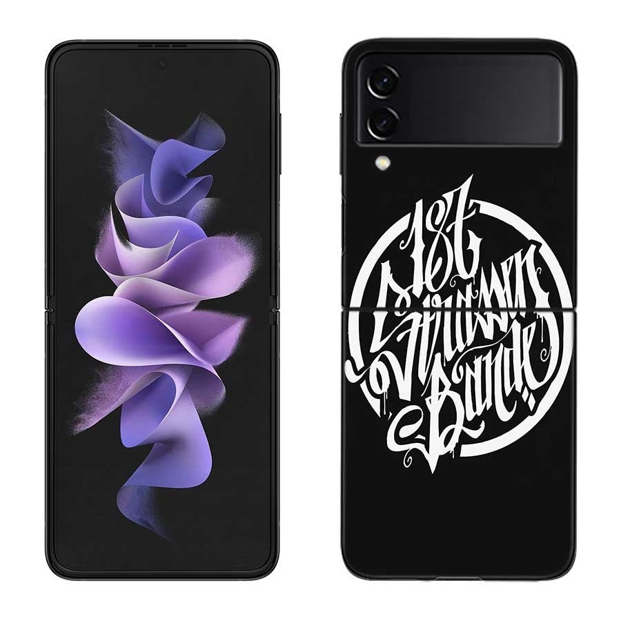 

187 Strassenbande Phone Case For Samsung Z Flip 7 6 5G Galaxy Z Flip 5 4 3 Black Hard Cell Cover Luxury PC Shell Coque Samsung Z Flip 5 5G