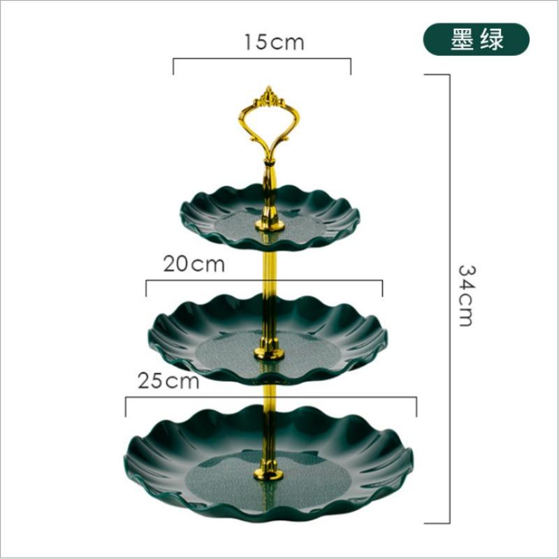

3 Tier Cake Stand Afternoon Tea Wedding Party Tableware Cupcake Dessert Display Rack Cake Decorating Tools Bakeware зелёный