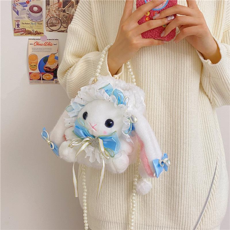 Hairy Doll Bag Bow Big Ears Bunny Doll Bag