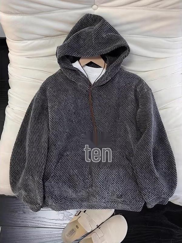 Unisex Solid Color Knitted Hooded Sweatshirt - Trendy, Fashionable, Versatile Casual Top