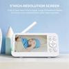 5.0 Inch Baby Monitor with Camera Wireless Video Nanny 720P HD Security Night Vision Temperature Sleep Remote 2 Way Audio